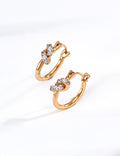 Crystal Knot Hoop Earrings