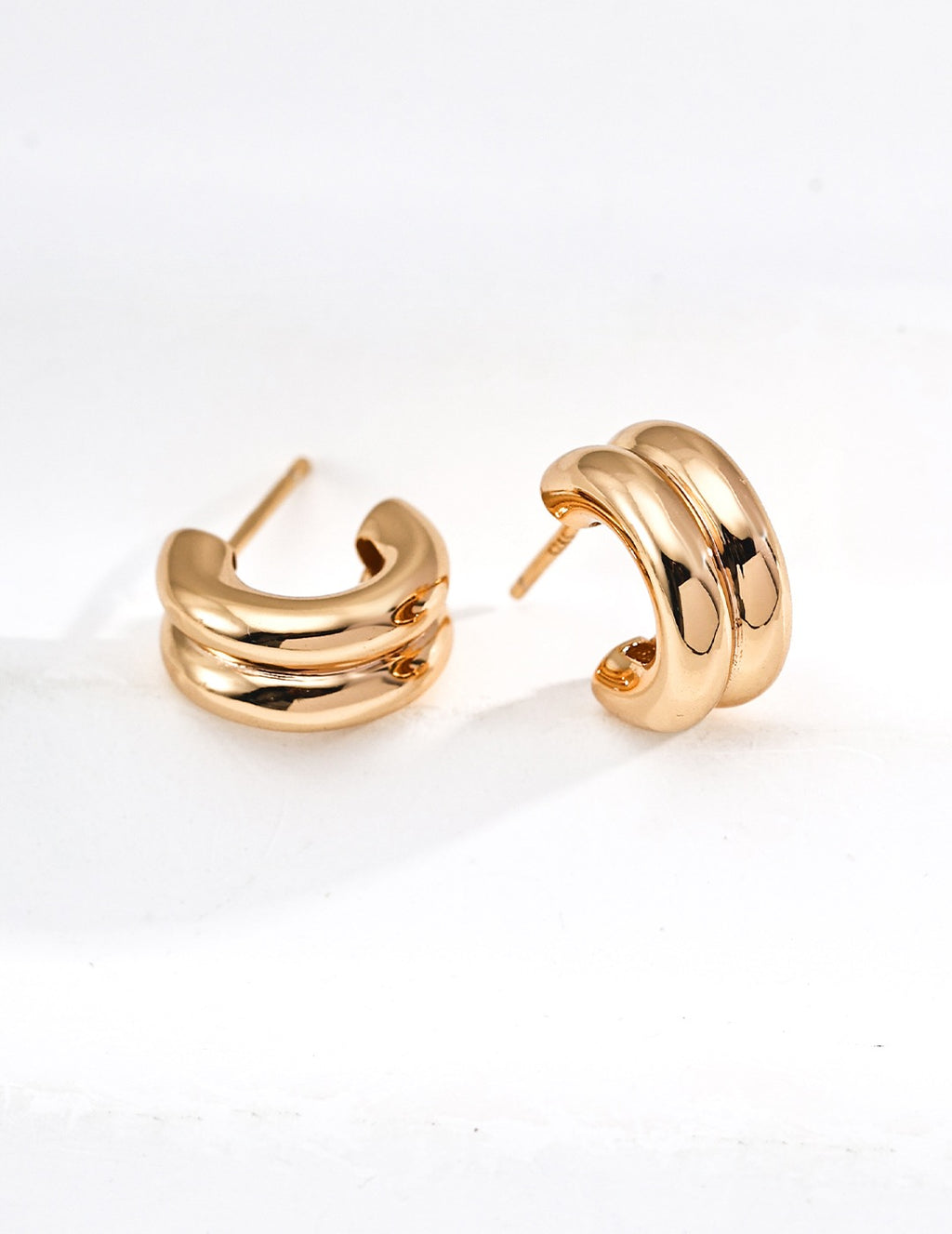 Dual Arc Hoop Earrings