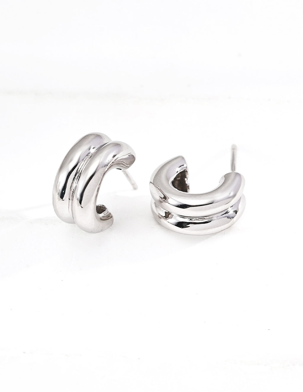 Dual Arc Hoop Earrings