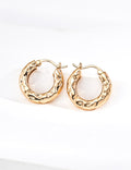 Molten Texture Hoop Earrings