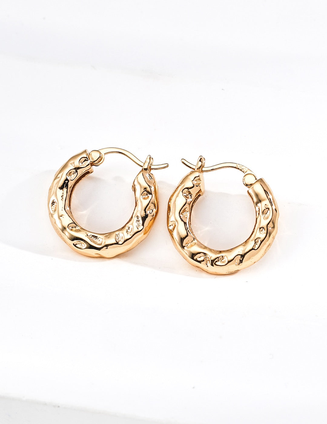 Molten Texture Hoop Earrings