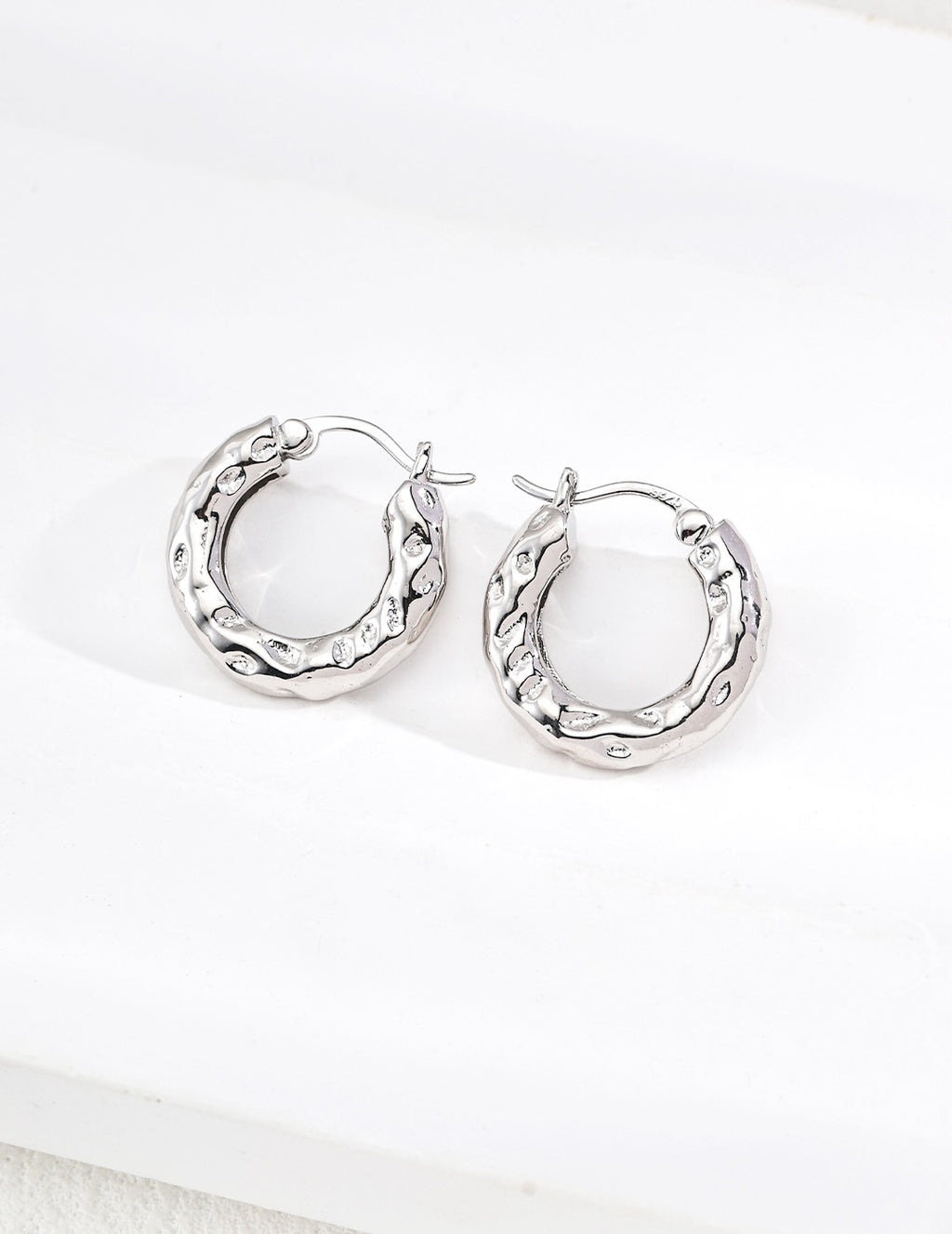 Molten Texture Hoop Earrings
