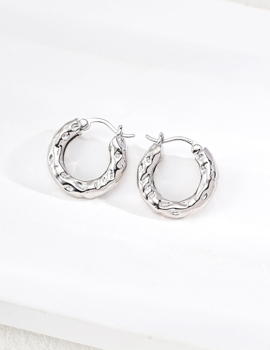 Molten Texture Hoop Earrings