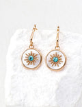 Soleil Turquoise Shell Drop Earrings