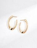 Contour Oval Hoop Earrings
