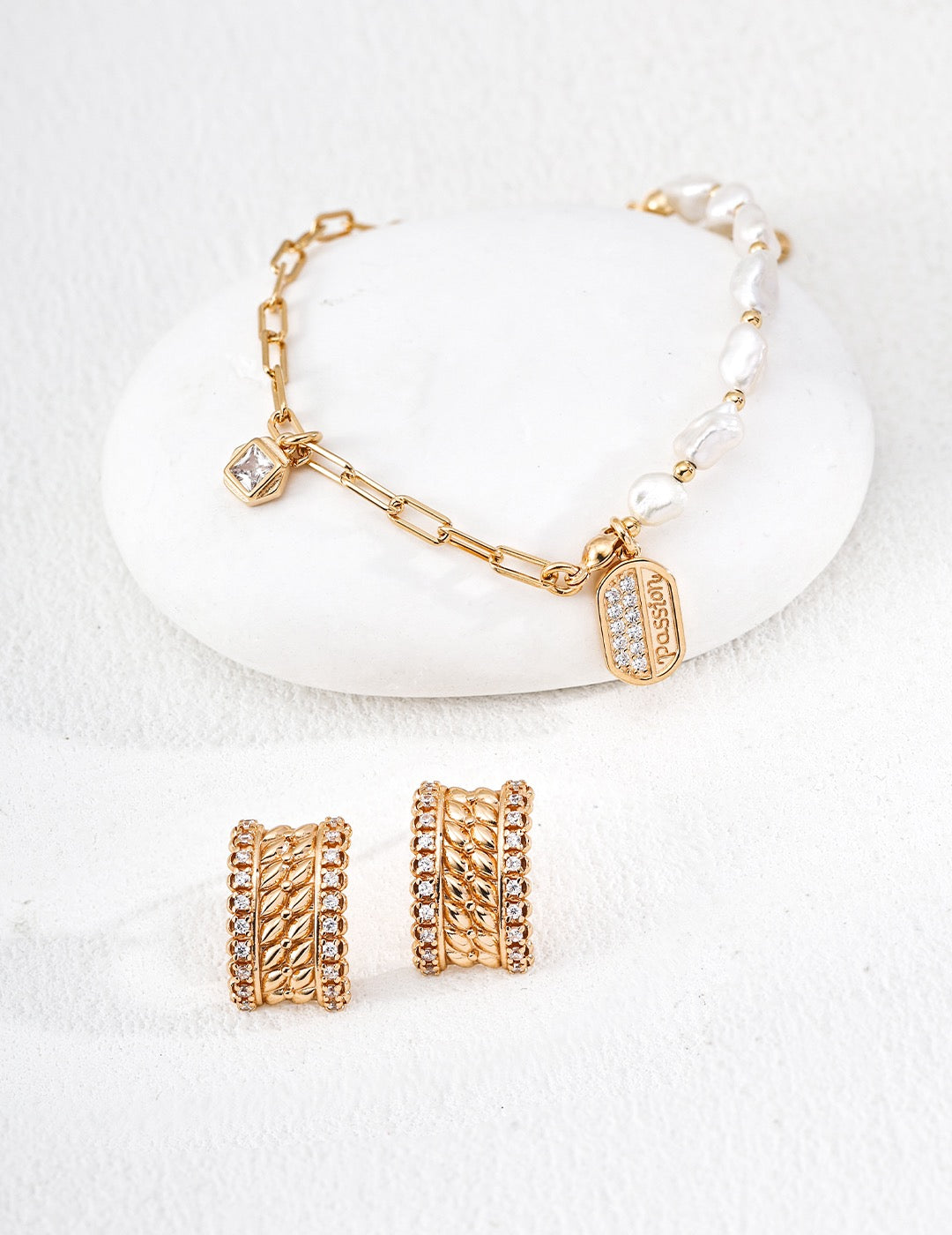 Multi-Row Twisted Rope Stud Earrings
