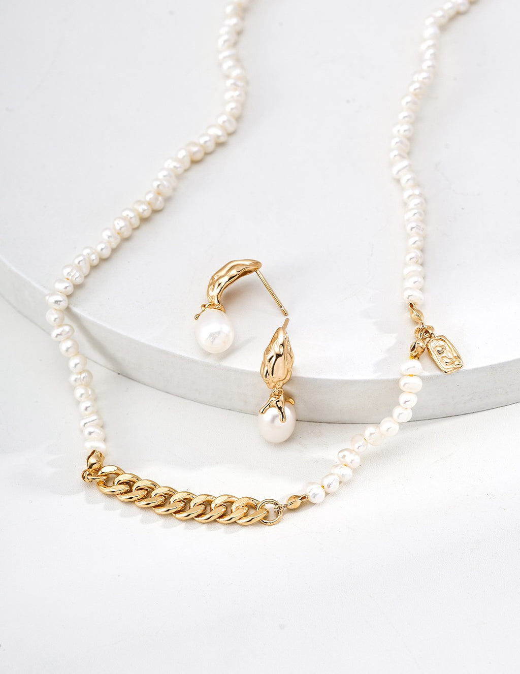 Molten Pearl Drop Earrings