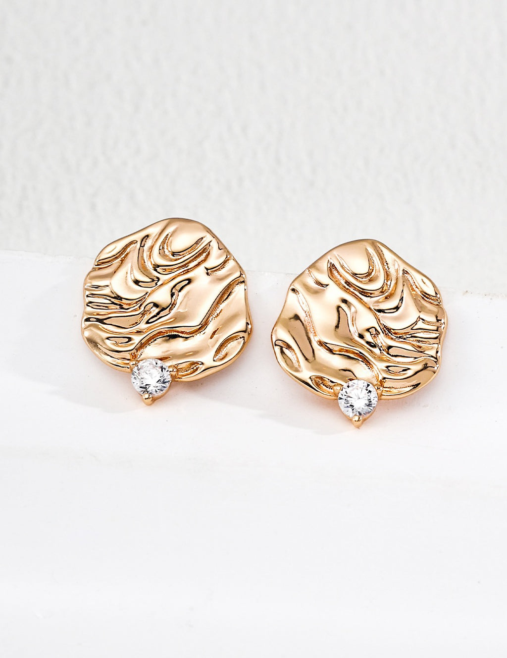 Molten Ripple Stud Earrings