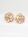Molten Ripple Stud Earrings
