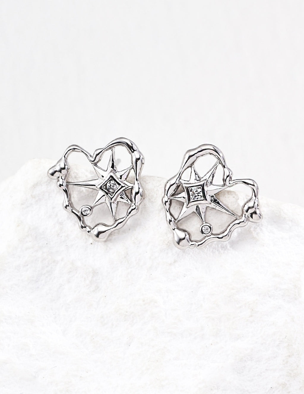 Celestial Star Compass Stud Earrings