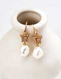 Butterfly Bloom Pearl Drop Earrings