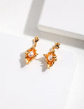 Molten Oyster Shell Pearl Drop Earrings