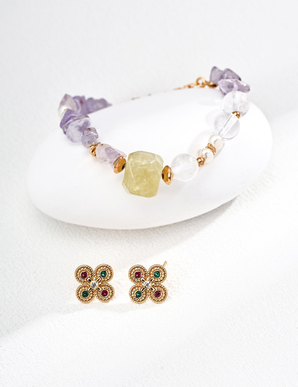 Citrine & Amethyst Céleste Bracelet