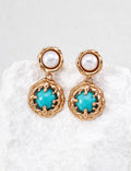 Pearl & Stone Drop Earrings