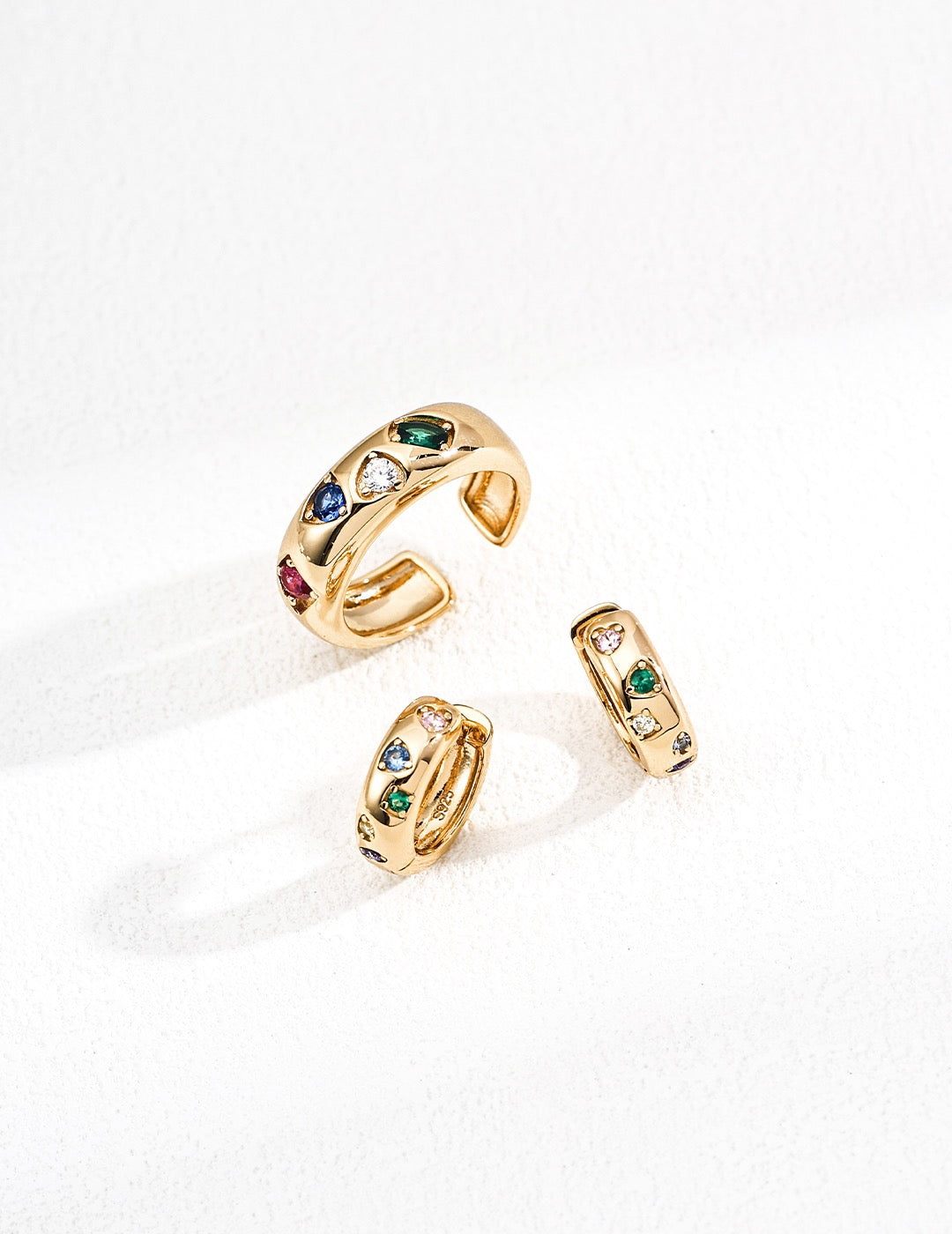Confetti Heart Dome Ring