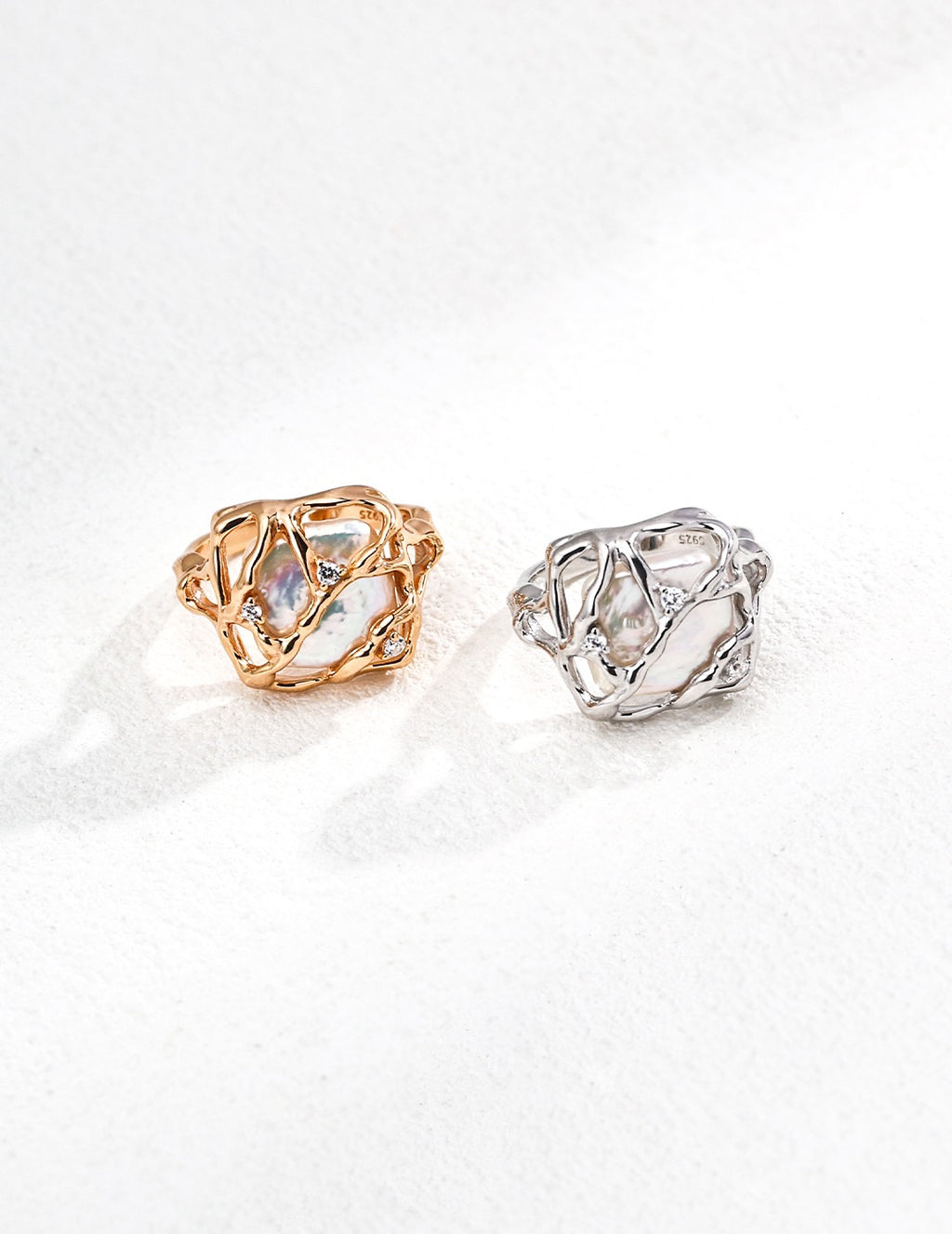 Coral Baroque Ring