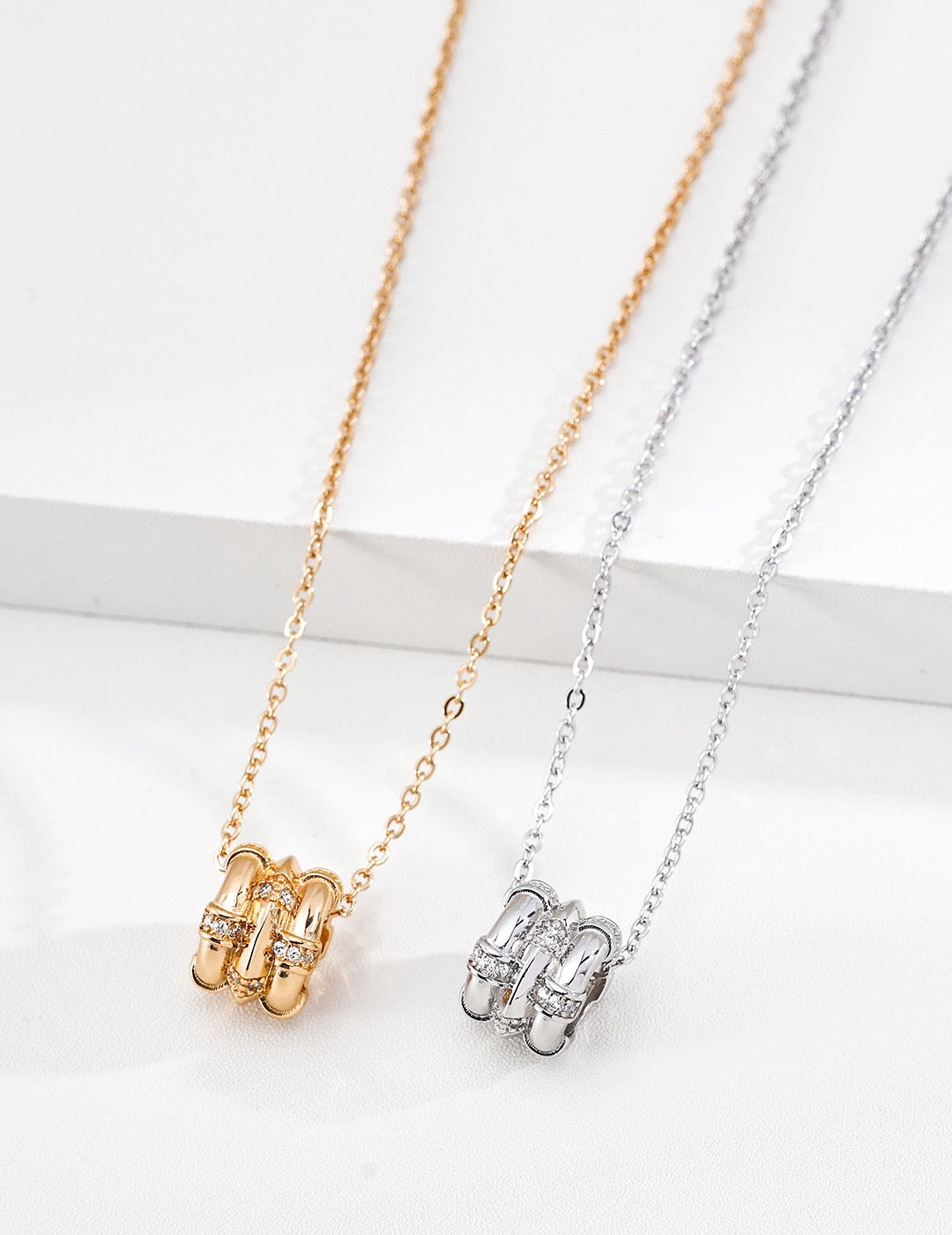 Triple Knot Ring Pendant Necklace