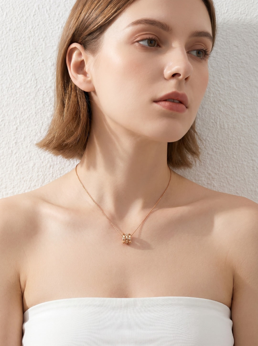 Triple Knot Ring Pendant Necklace
