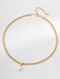 Pearl Drop Mesh Choker Necklace