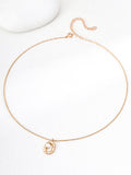 Molten Oval Pearl Pendant Necklace