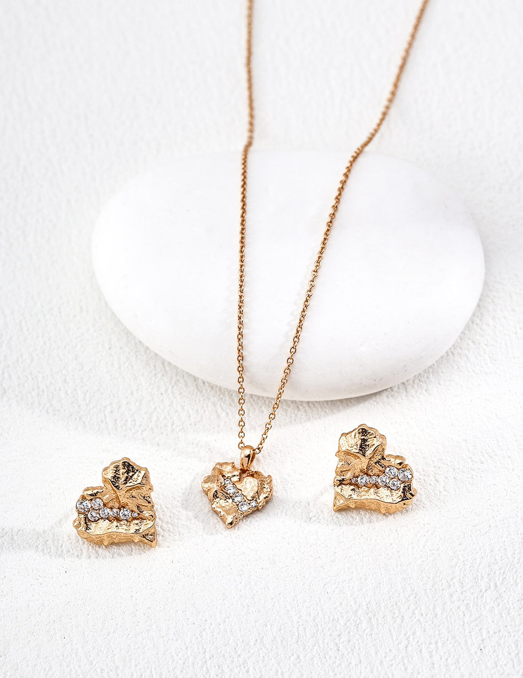 Raw Heart Pendant Necklace