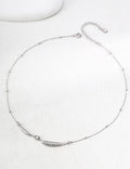 Curved Bar Knot Satellite Chain Necklace
