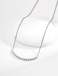 Pearl Smile Bar Wheat Chain Necklace
