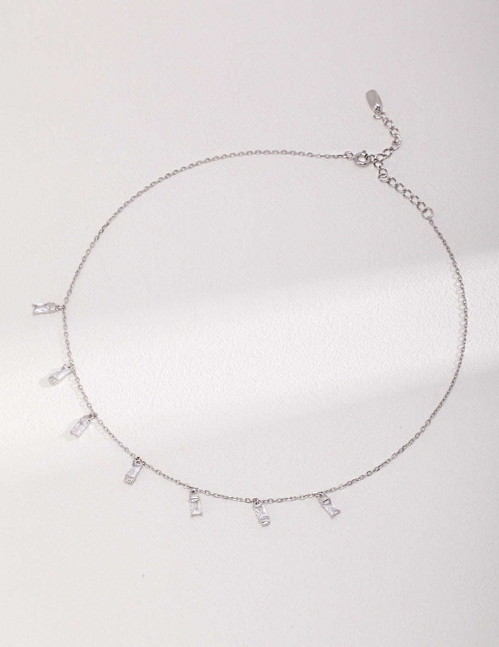 Baguette Fringe Drop Necklace