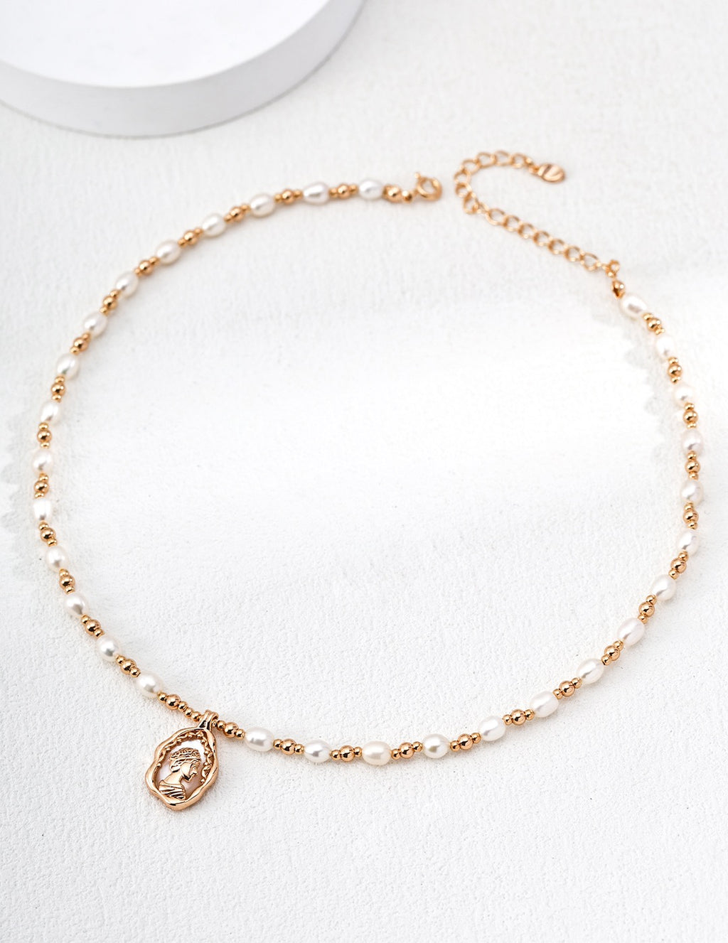 Queen Coin Pearl & Bead Strand Necklace