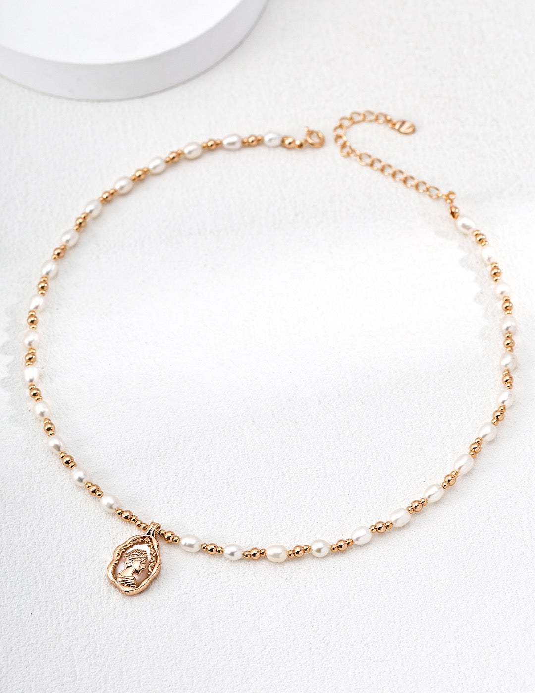 Queen Coin Pearl & Bead Strand Necklace