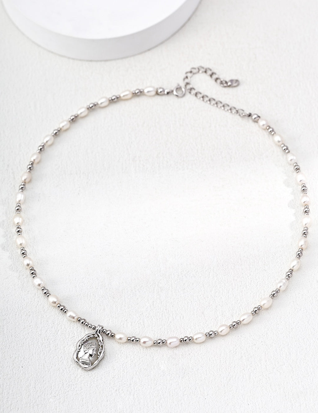 Queen Coin Pearl & Bead Strand Necklace