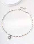 Queen Coin Pearl & Bead Strand Necklace