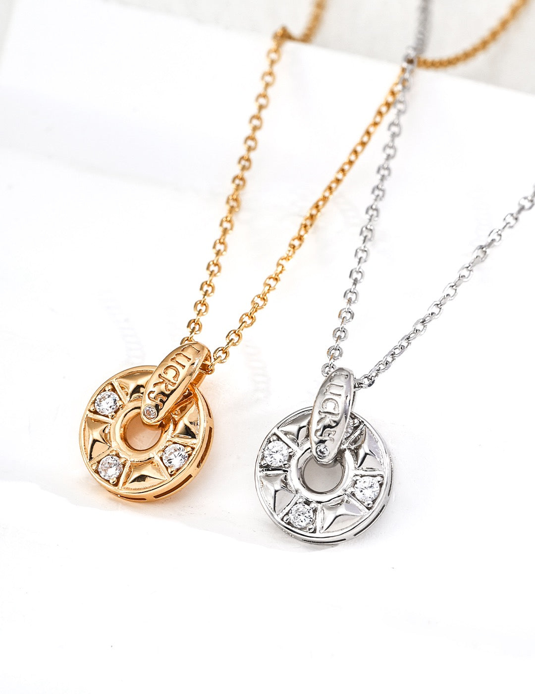 Lucky Star Wheel Coin Necklace