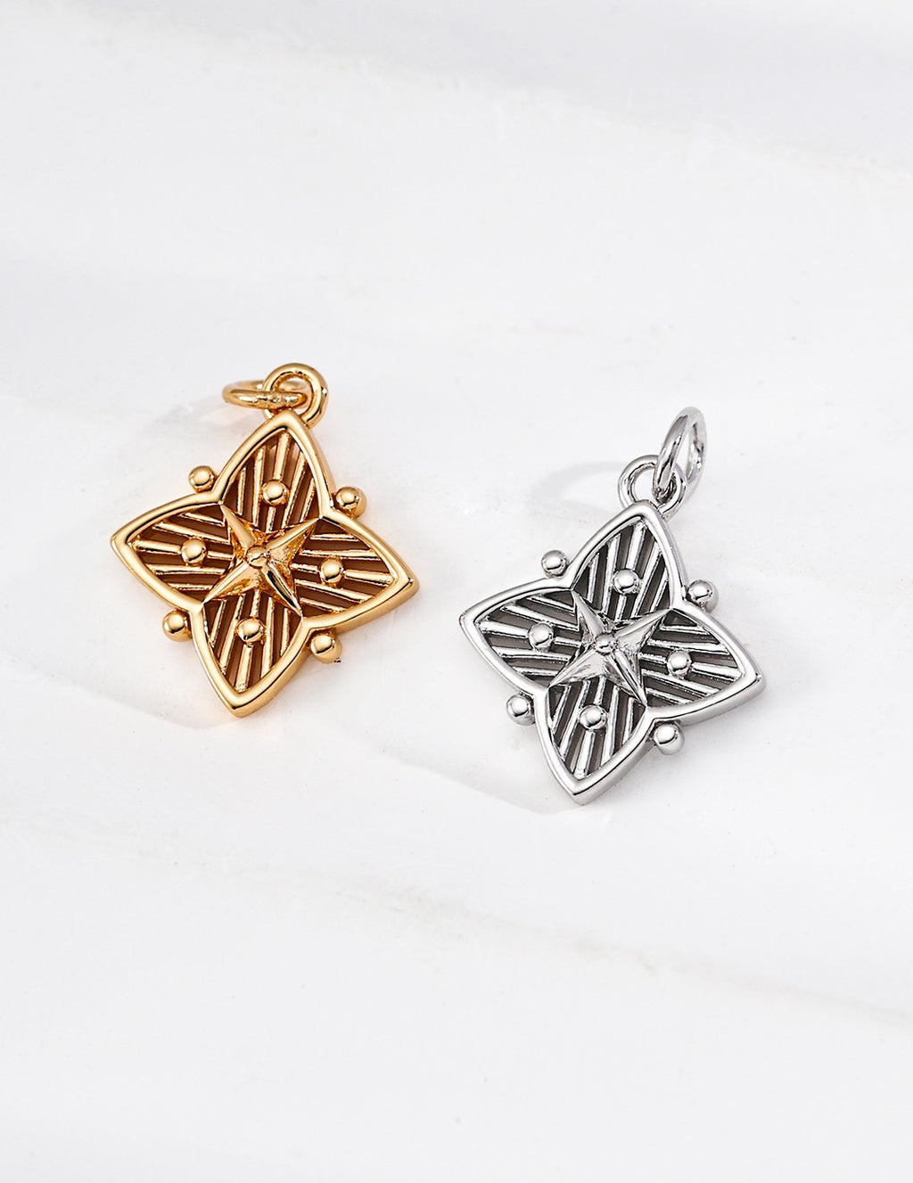 Celestial Star Compass Pendant Necklace