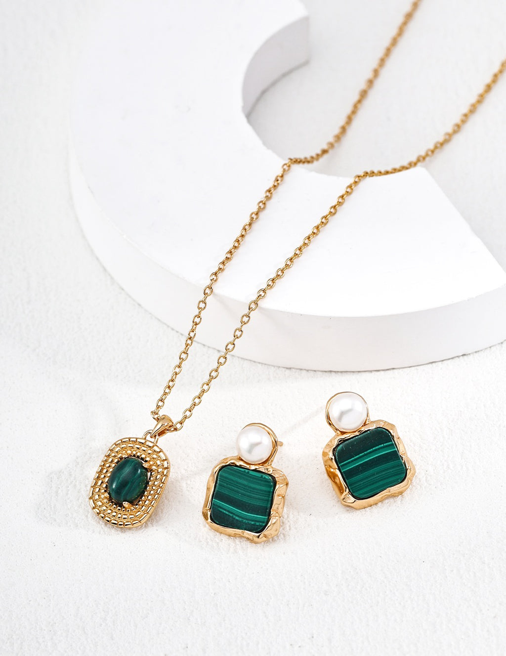 Velvet Stone Medallion Necklace
