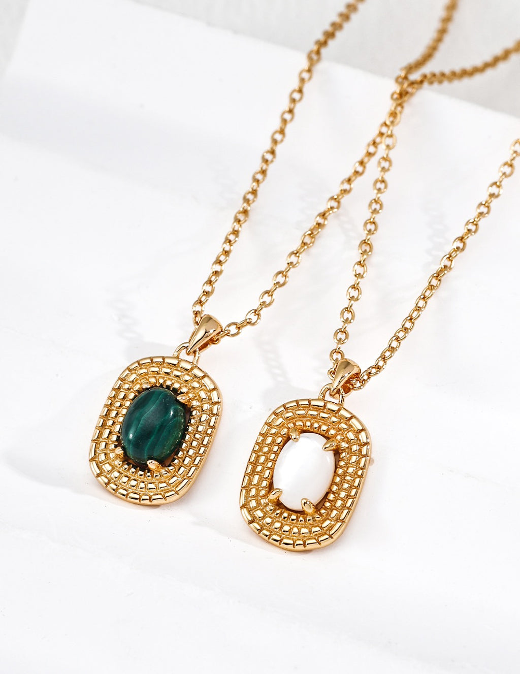Velvet Stone Medallion Necklace