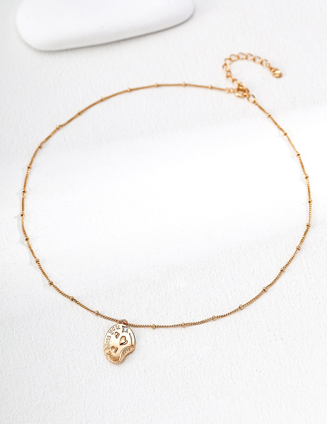 God Bless You Love Sentiment Necklace