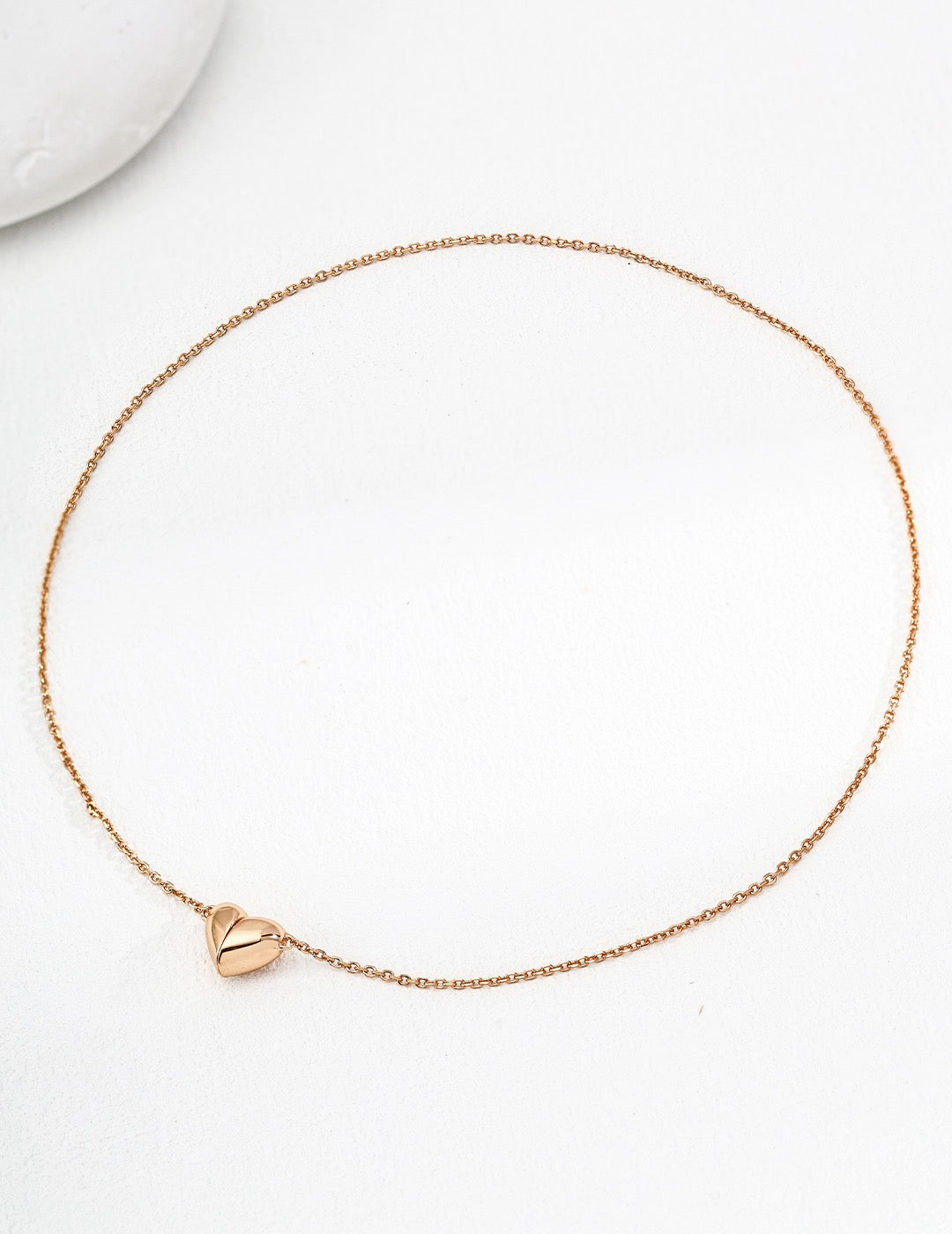Dainty Puffed Heart Pendant Necklace