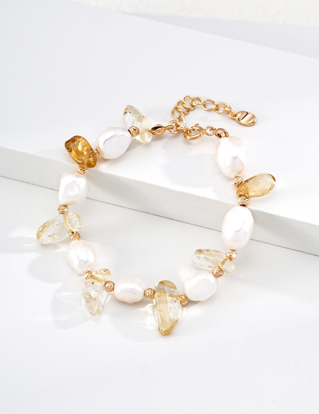Soleil Baroque Pearl & Citrine Bracelet