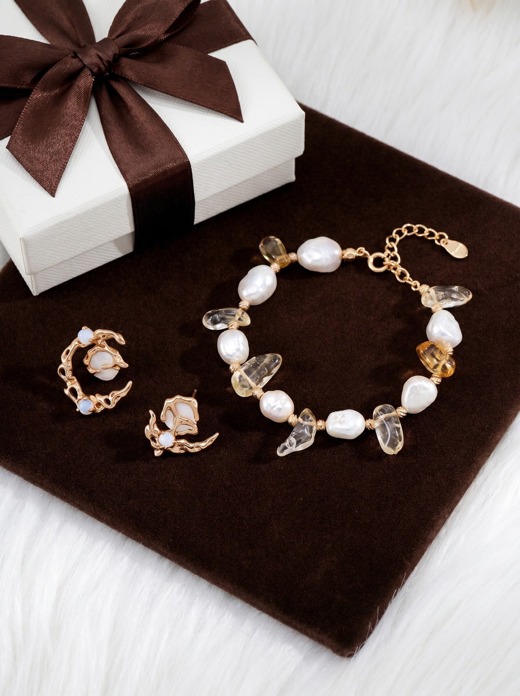 Soleil Baroque Pearl & Citrine Bracelet
