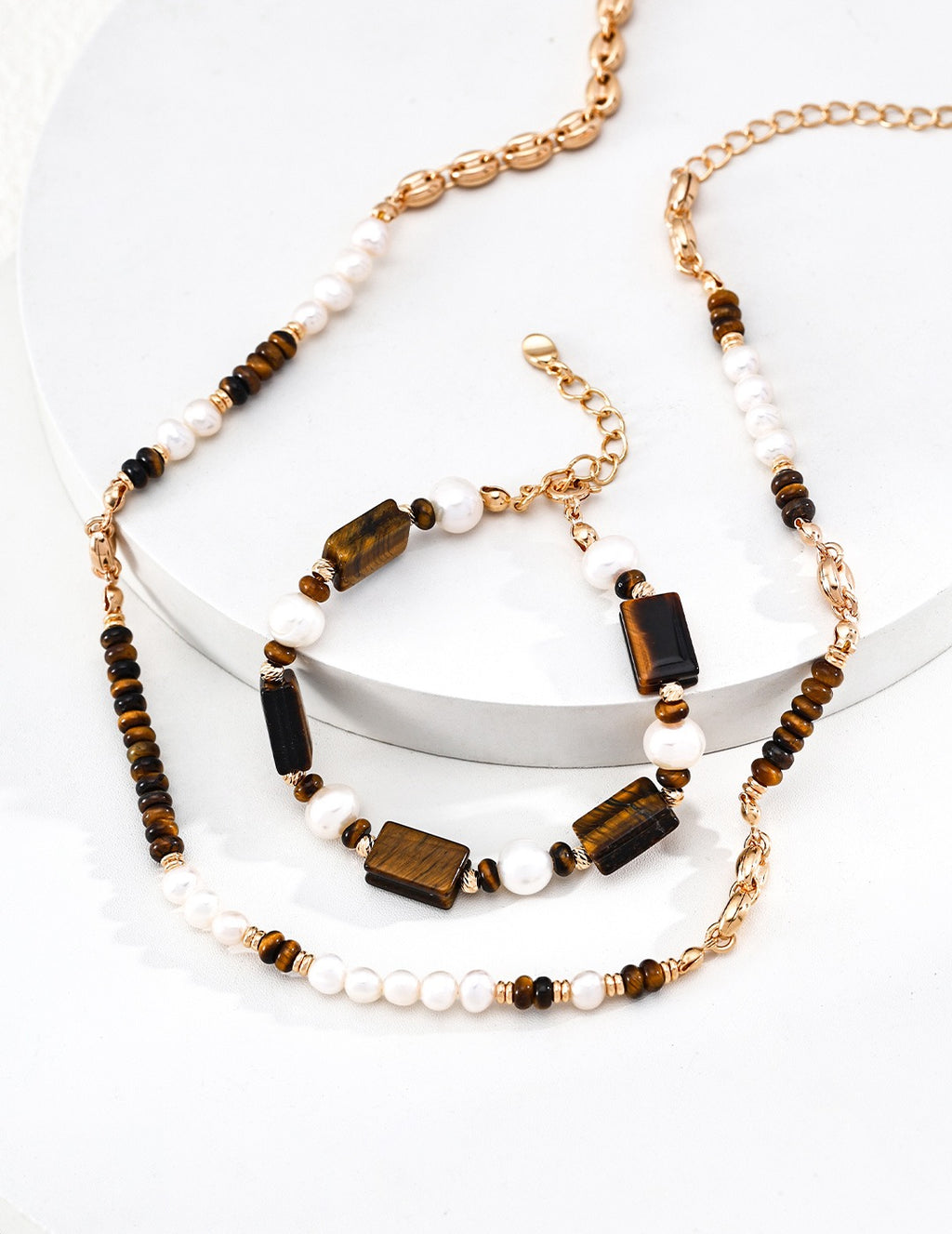 Terra Tiger's Eye & Pearl Bracelet