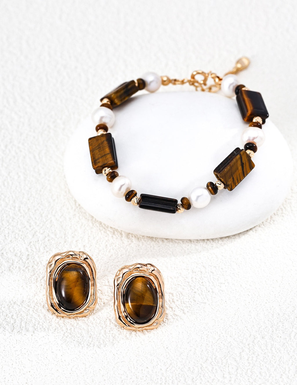Terra Tiger's Eye & Pearl Bracelet
