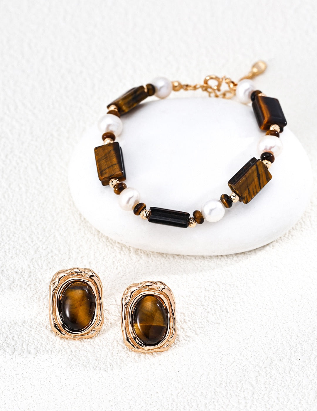 Terra Tiger's Eye & Pearl Bracelet