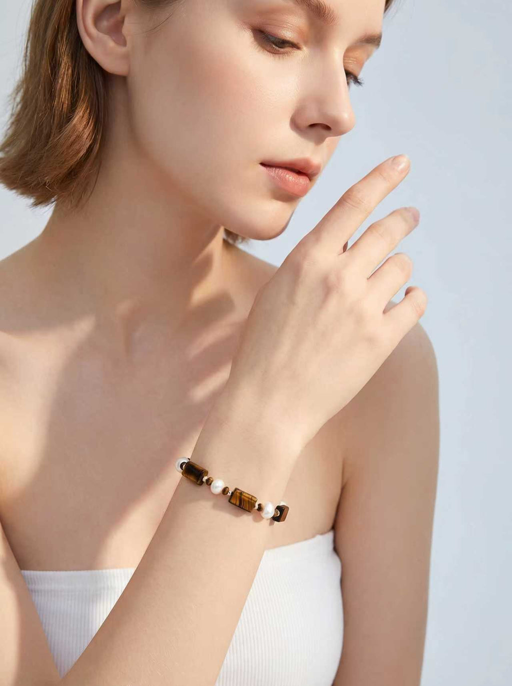 Terra Tiger's Eye & Pearl Bracelet