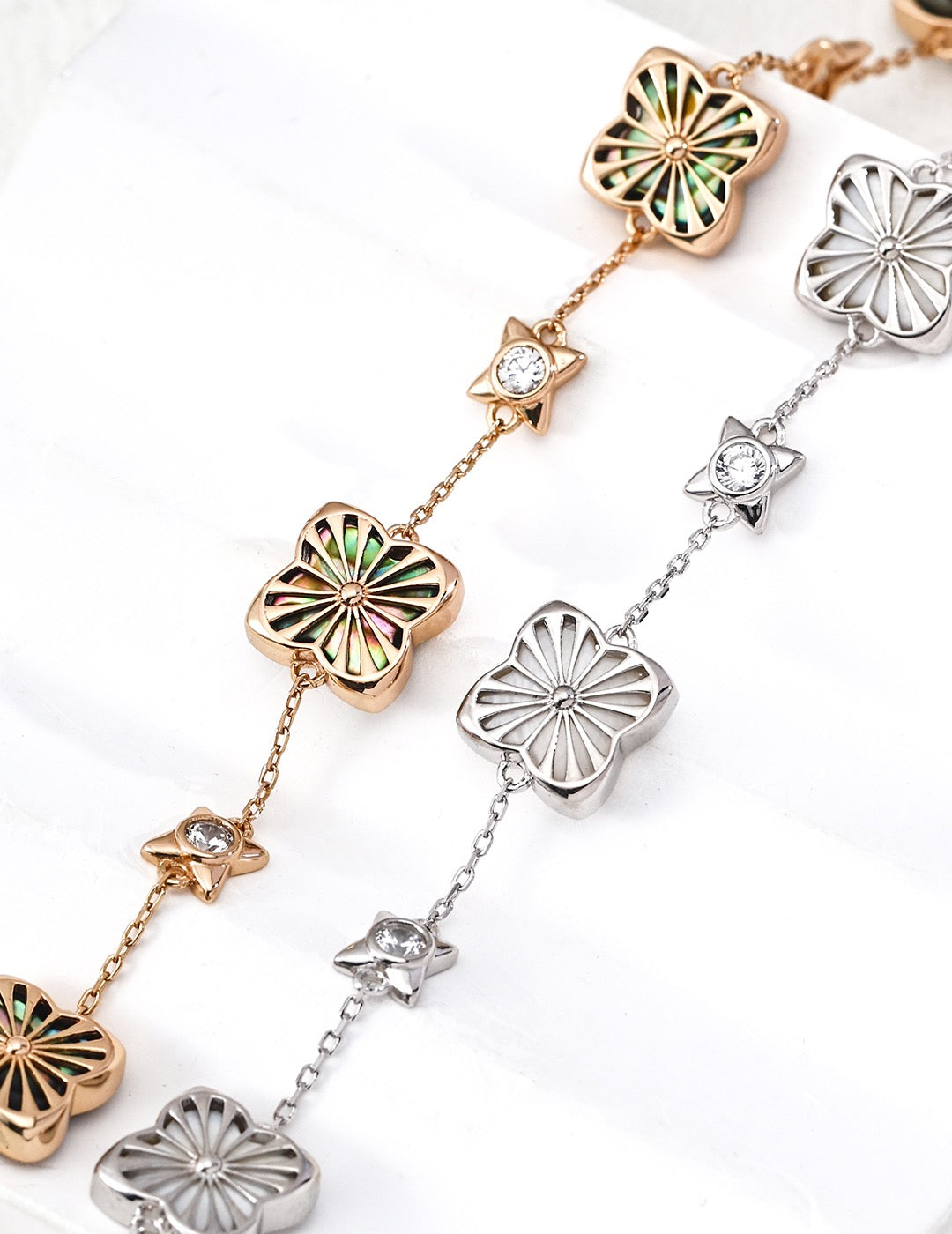 Aurora Shell & Star Charm Bracelet