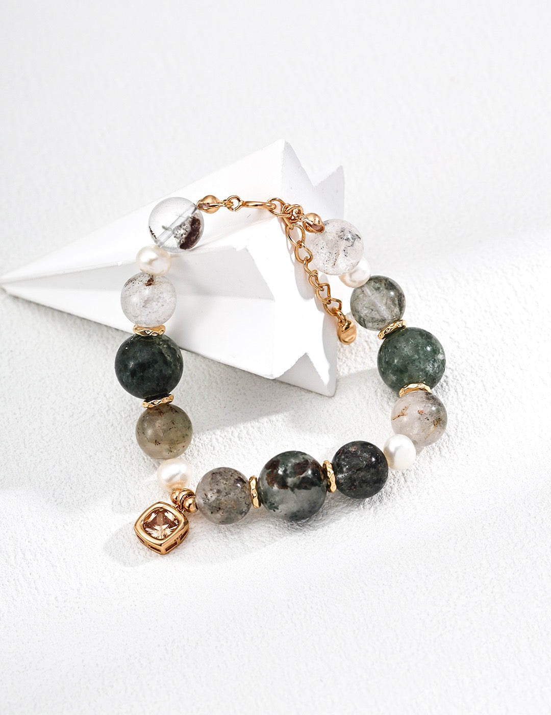 Phantom Quartz & Pearl Forêt Bracelet