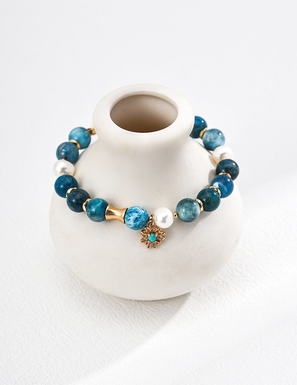 Azurite & Pearl Marea Bracelet