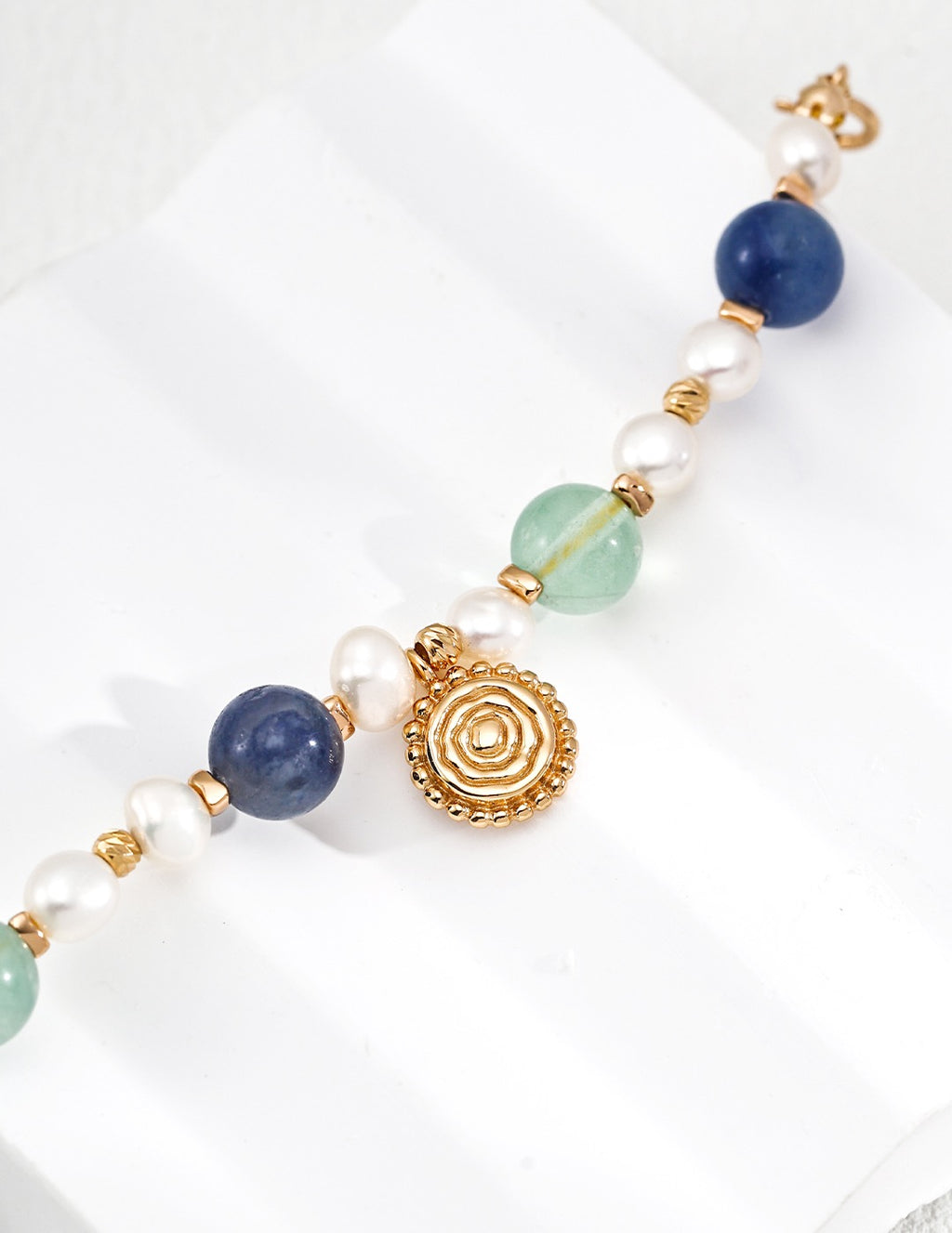 Fluorite & Aventurine Spirale Bracelet