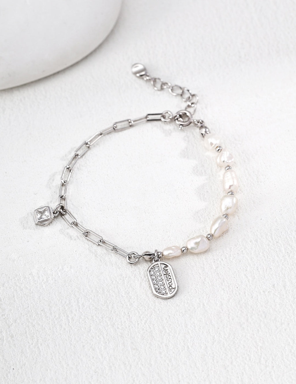 Pearl & Chain Blessée Charm Bracelet