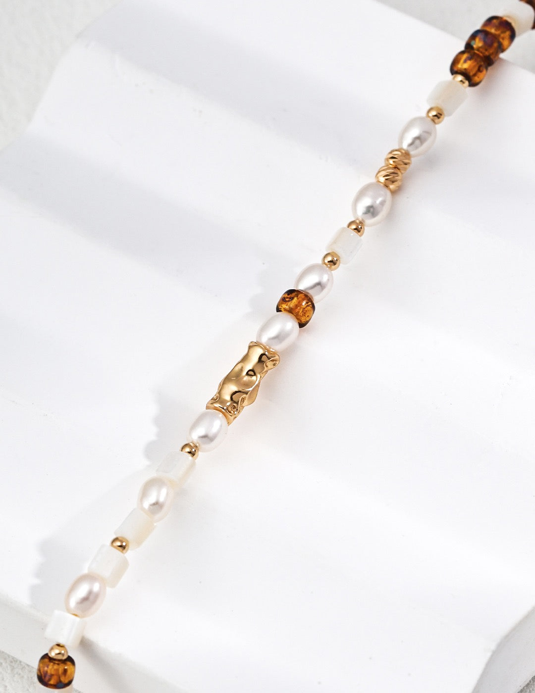 Czech Glass & Pearl Rivière Bracelet